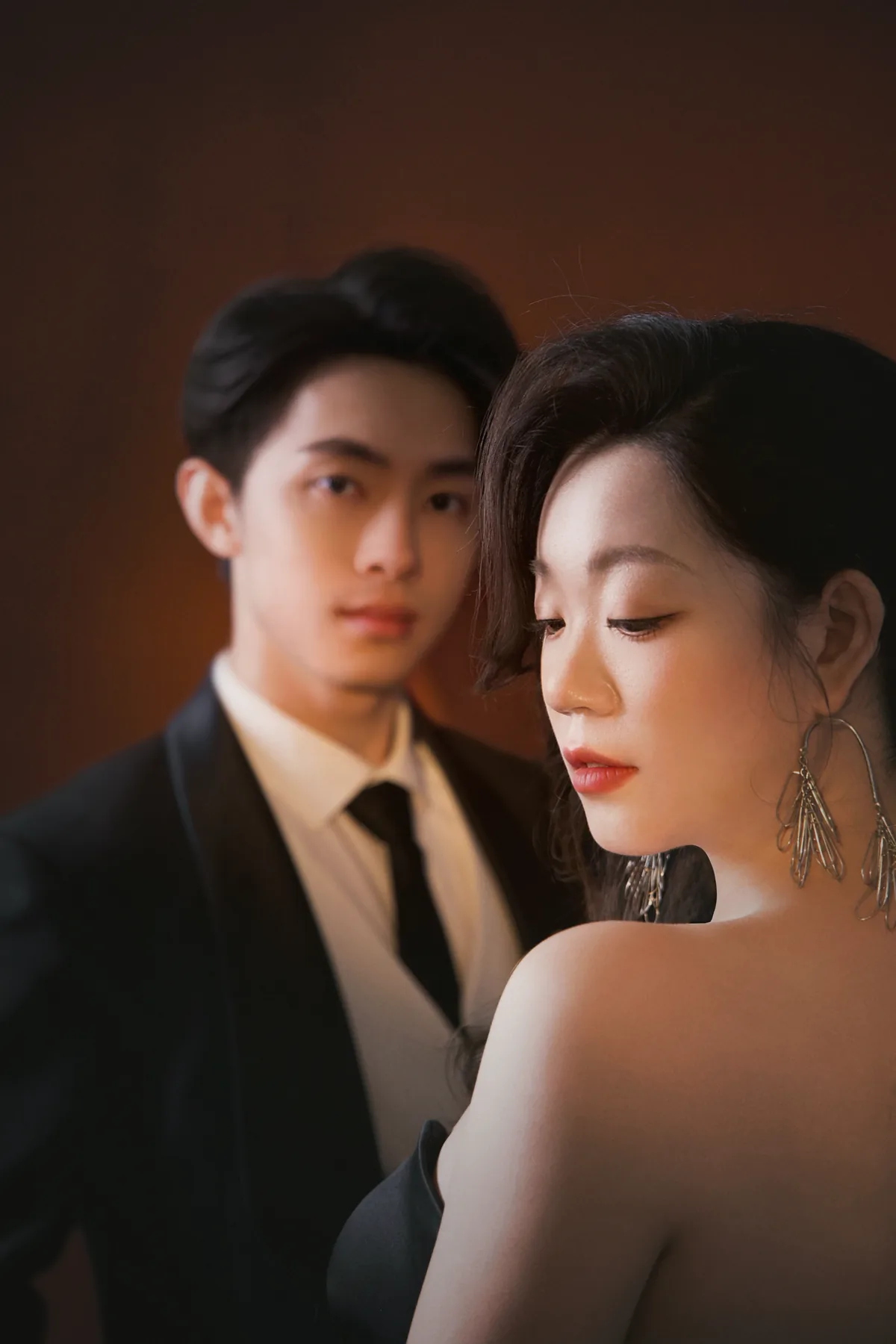 红黑光影婚纱照